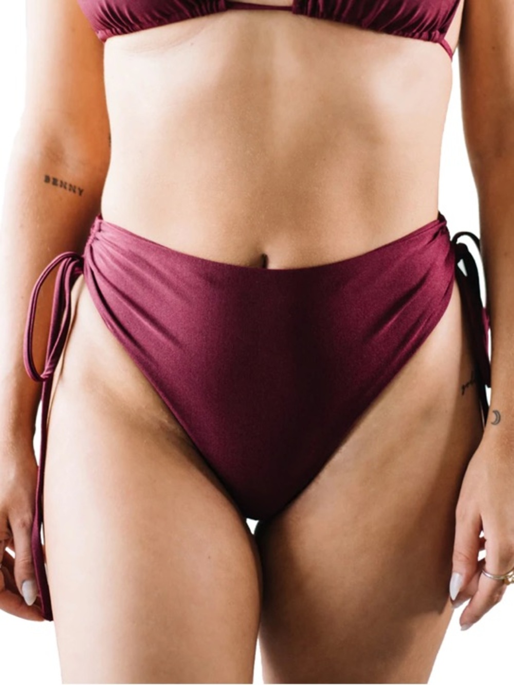 Shop Moonstone "Bailey" Bikini Swim Bottoms Merlot Large